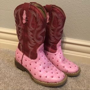 Roper Bumps Square Top Ostrich Boots
